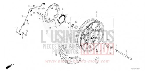 FRONT WHEEL CBF125NAP de 2023